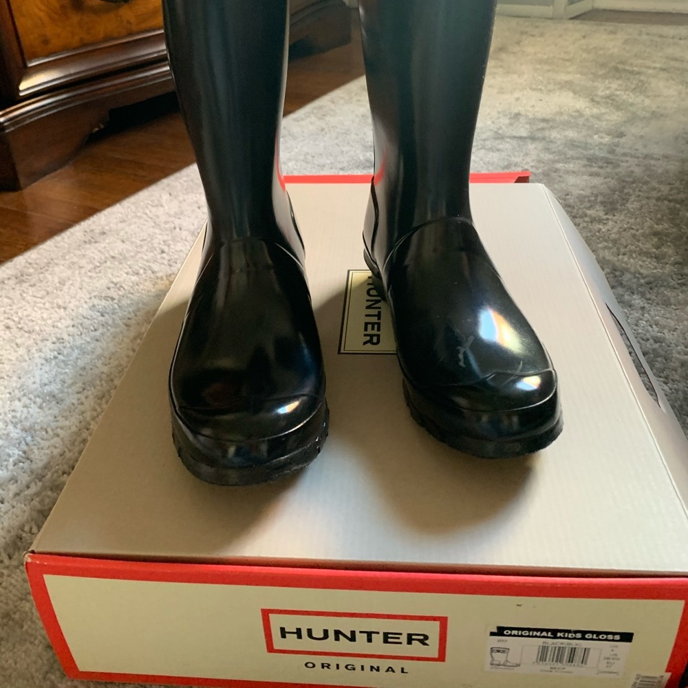 Hunter original kids gloss rain boots US 5B/6G